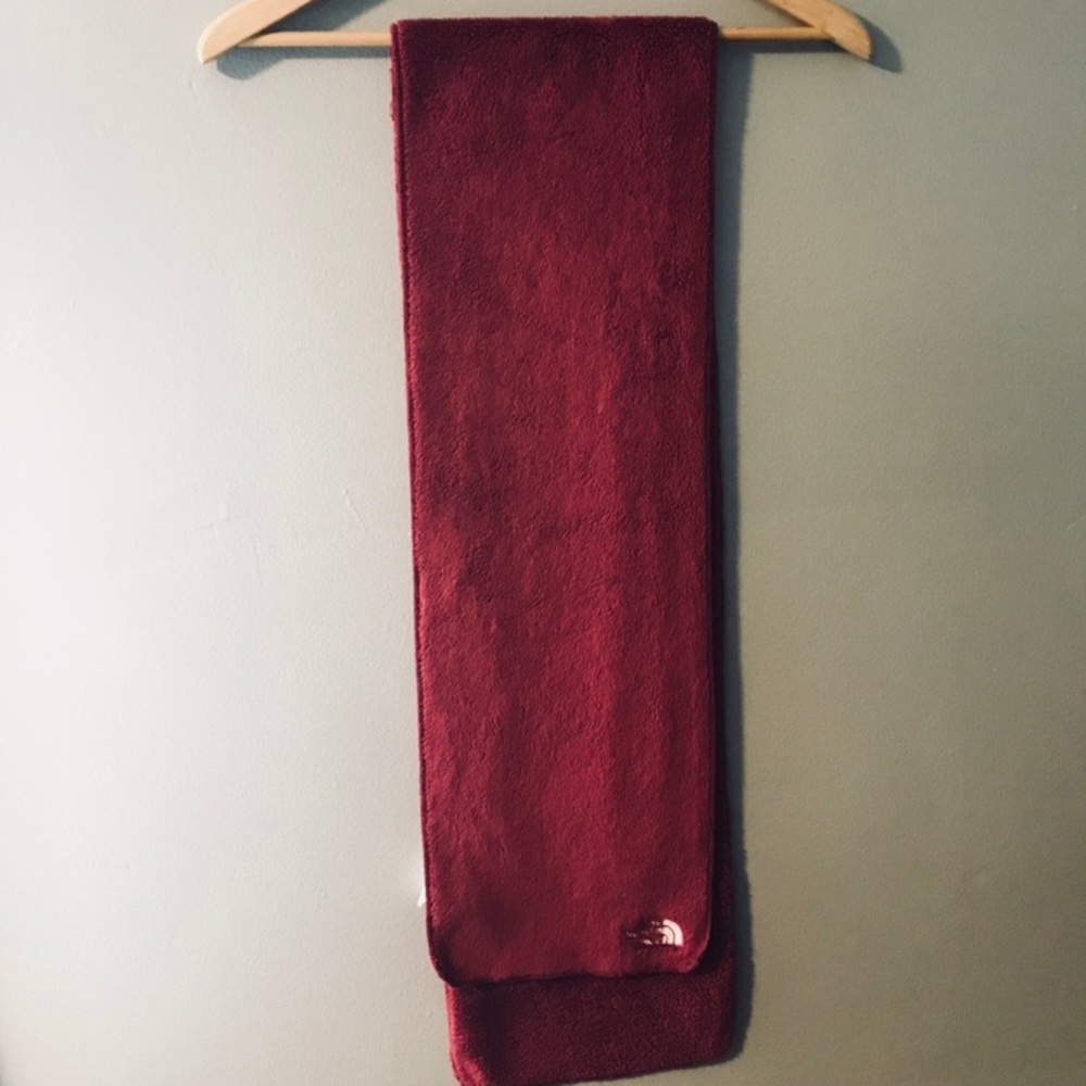 Maroon North Face Scarf